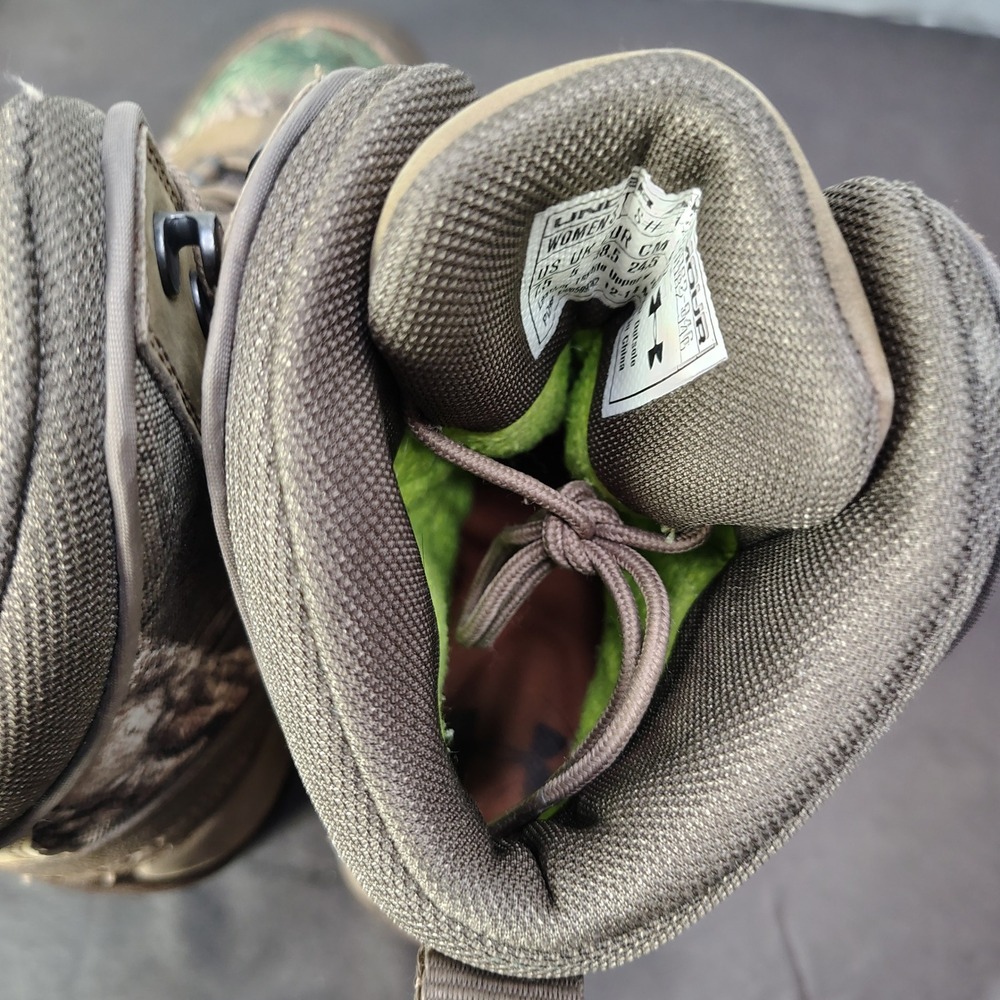 Under Armour Brow Tine Hunting Boots 400g Primaloft GoreTex Womens 7.5 Camo Pink - Picture 10 of 14